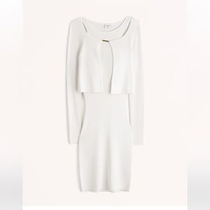 NWT Abercrombie & Fitch Mini Sweater Dress and Scuba Cardigan Set